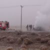 تصادف و واژگونی و آتش سوزی خودرو | عکس از : احمد بی یار عارفی