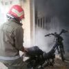 آتش سوزی موتورسیکلت | عکس از : حمید چنارانی