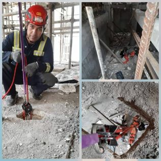 آتش نشانی نیشابور - مصدومیت کارگر ساختمانی در طبقه منفی یک ساختمان در حال ساخت به دلیل سقوط مصالح ساختمانی