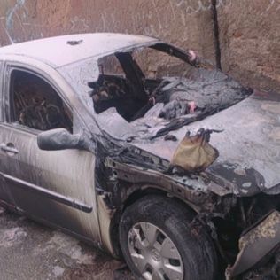 آتش نشانی نیشابور - آتش سوزی خودرو مگان