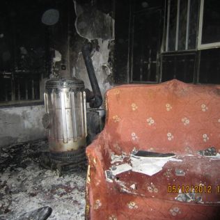 آتش نشانی نیشابور - آتش سوزی منزل مسکونی در جاده بوژان
